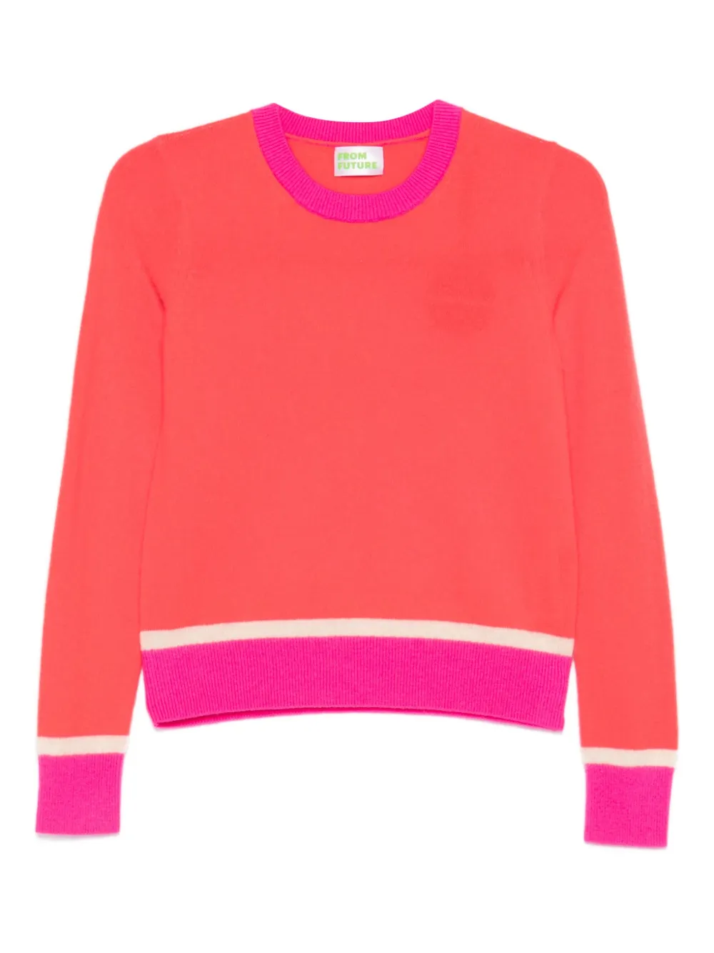 FROM FUTURE Gestreifter Pullover | Rosa | Image 1