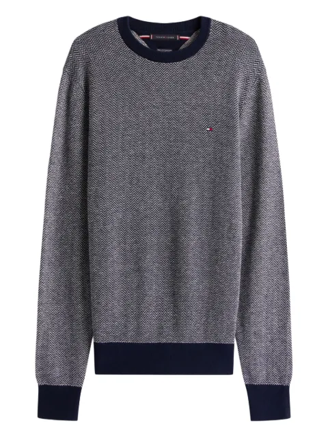 Tommy Hilfiger herringbone crew-neck sweater