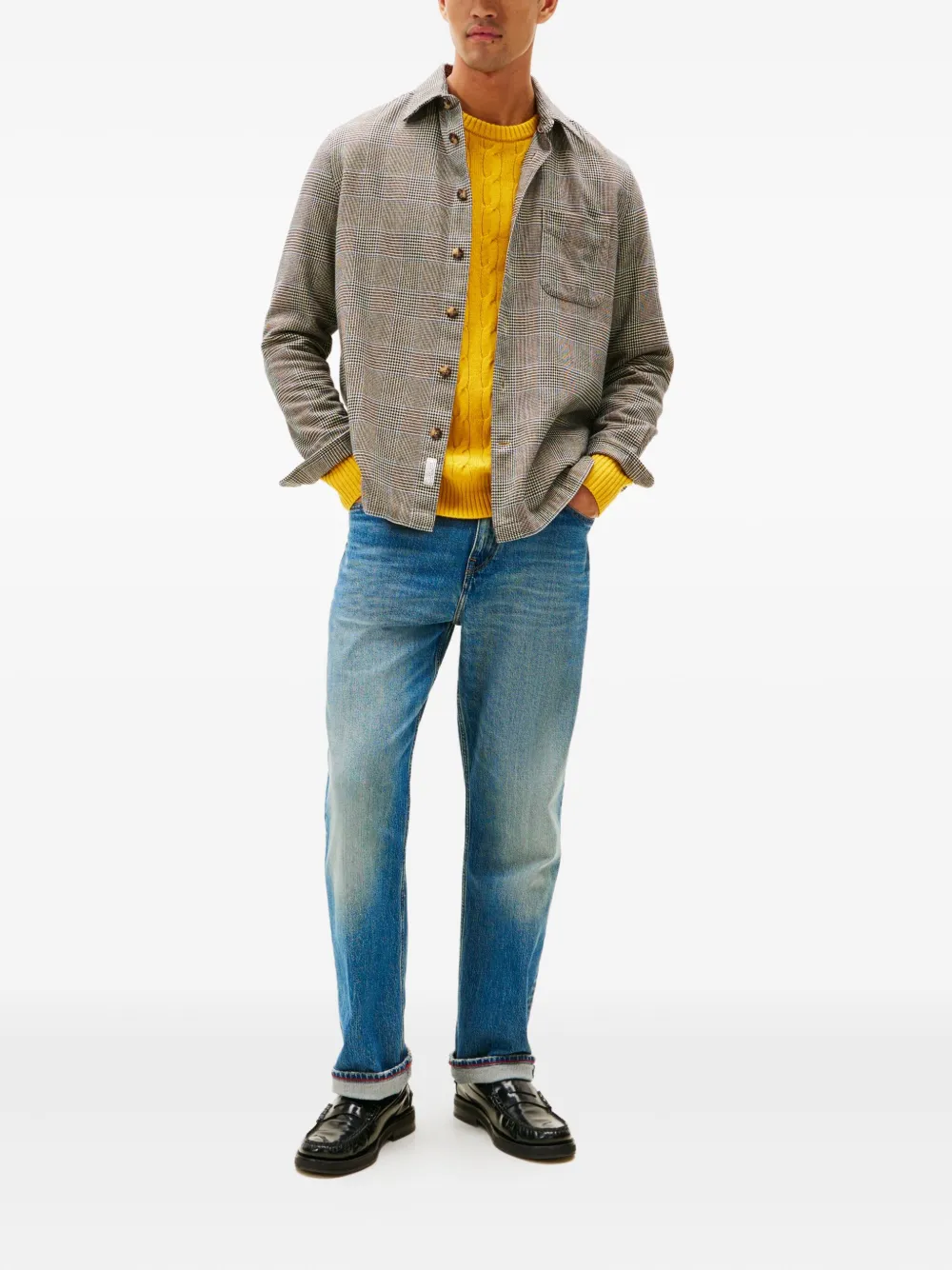 Tommy Hilfiger plaid pocket shirt - Bruin