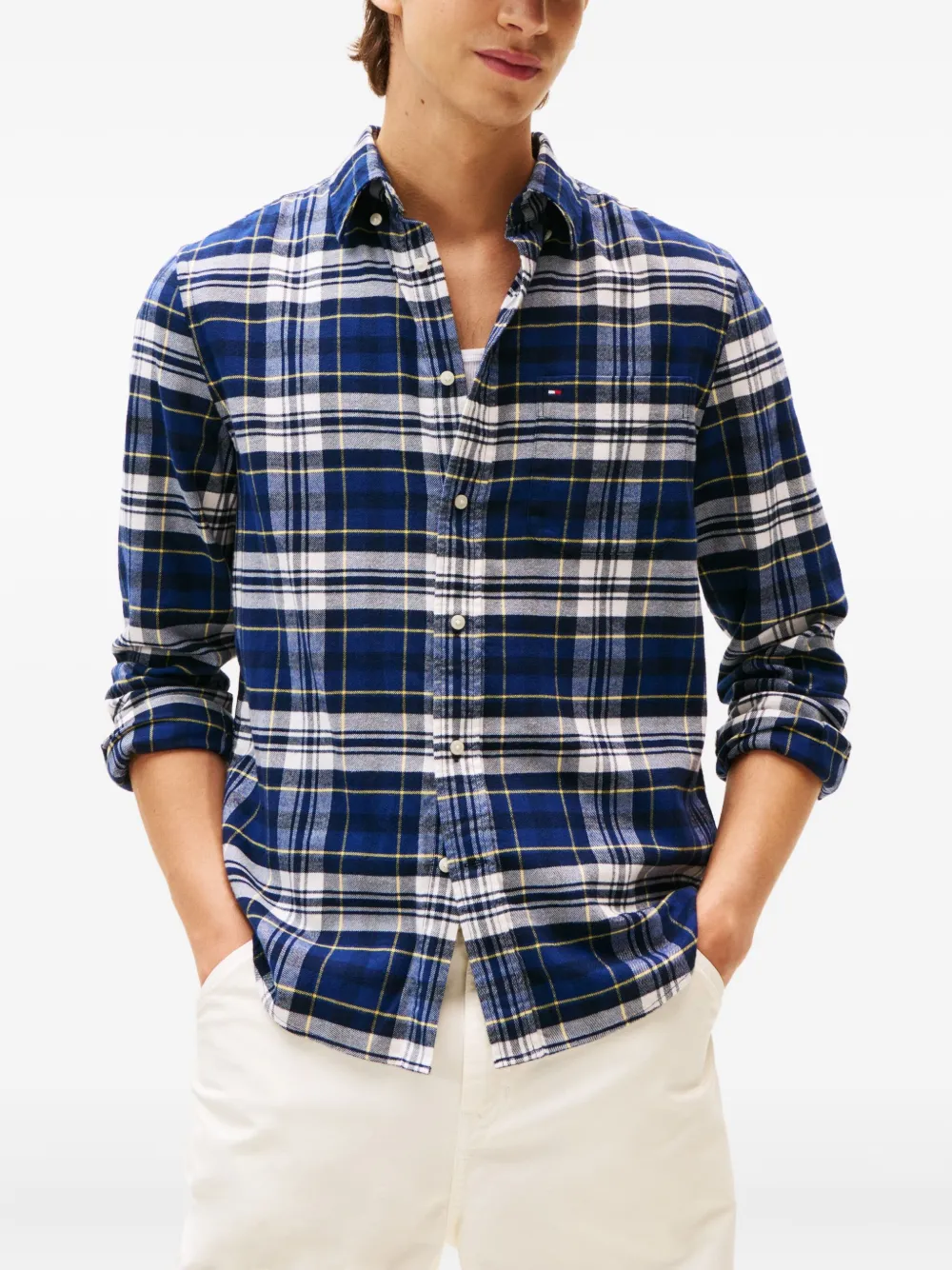 Tommy Hilfiger Geruit overhemd Blauw