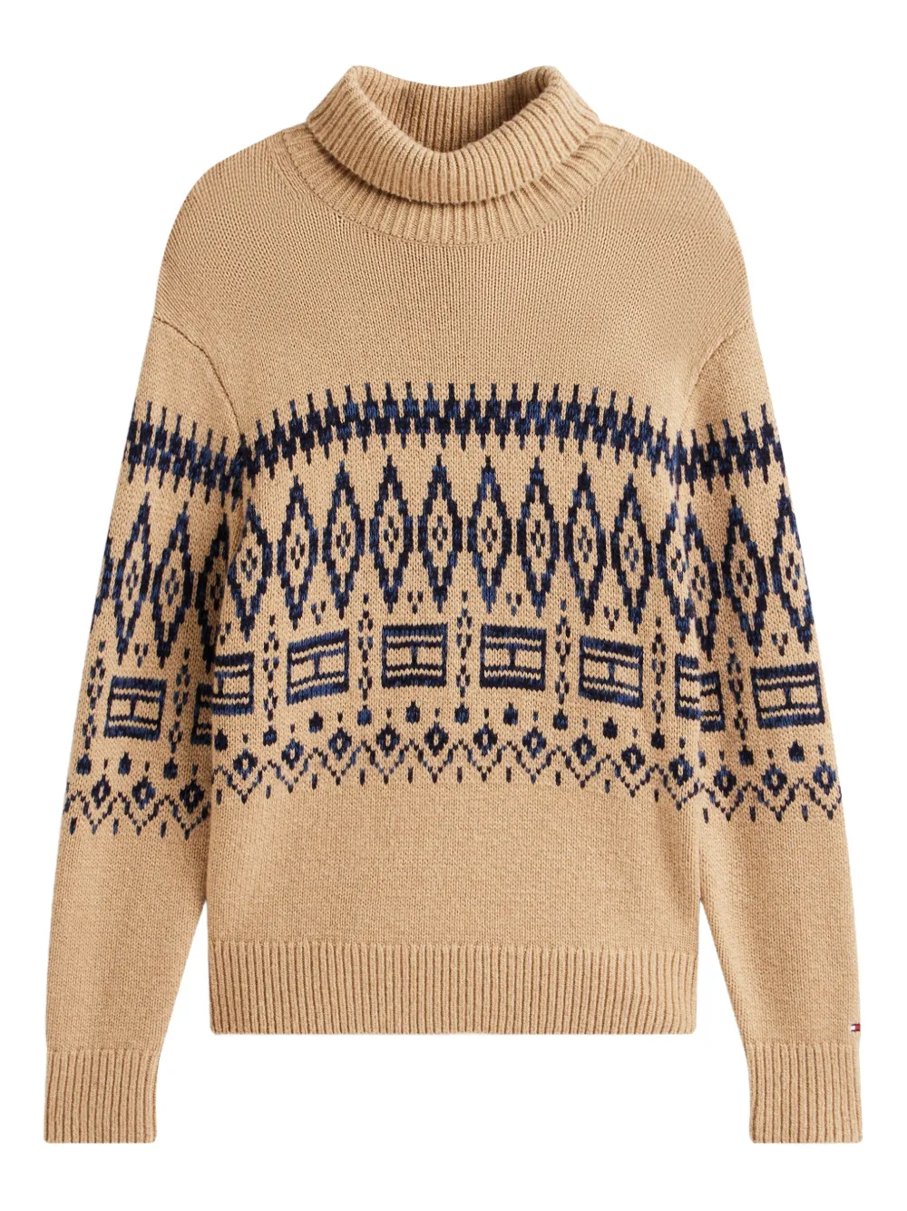 Tommy Hilfiger suéter con cuello vuelto y motivo | neutro | Image 1