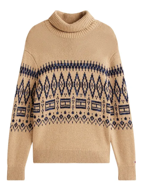 Tommy Hilfiger patterned roll-neck sweater