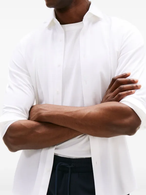 tommy hilfiger dress shirt white Tommy Hilfiger flex textured slim fit shirt in white