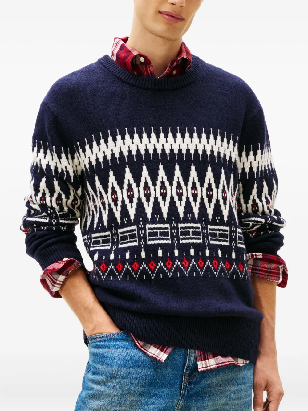 Tommy Hilfiger Trui met patroon Blauw