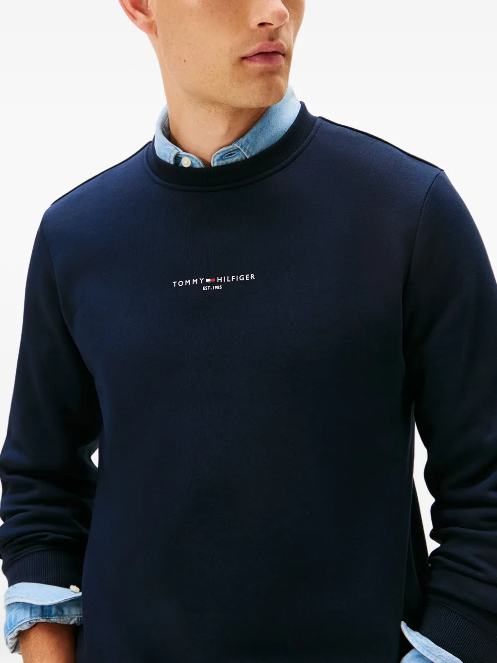 Tommy Hilfiger Sweater met ronde hals Blauw