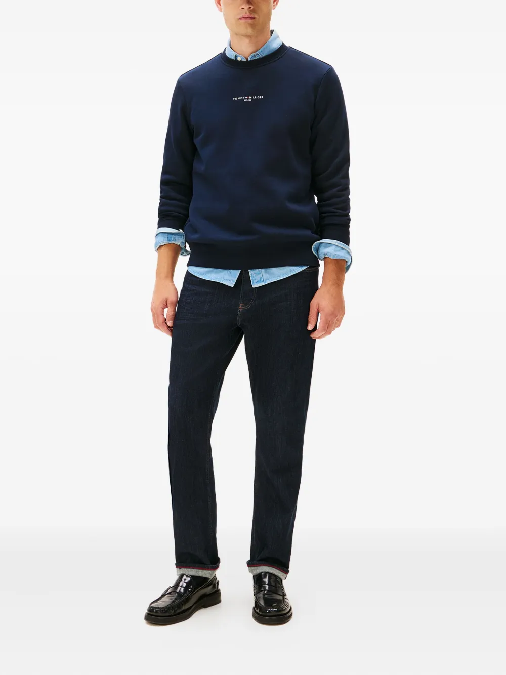 Tommy Hilfiger crew-neck sweatshirt - Blauw