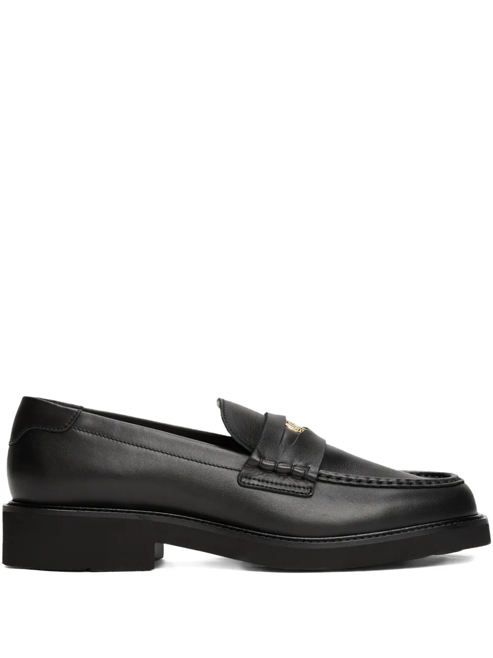 Tommy Hilfiger Loafers met logoplakkaat Zwart