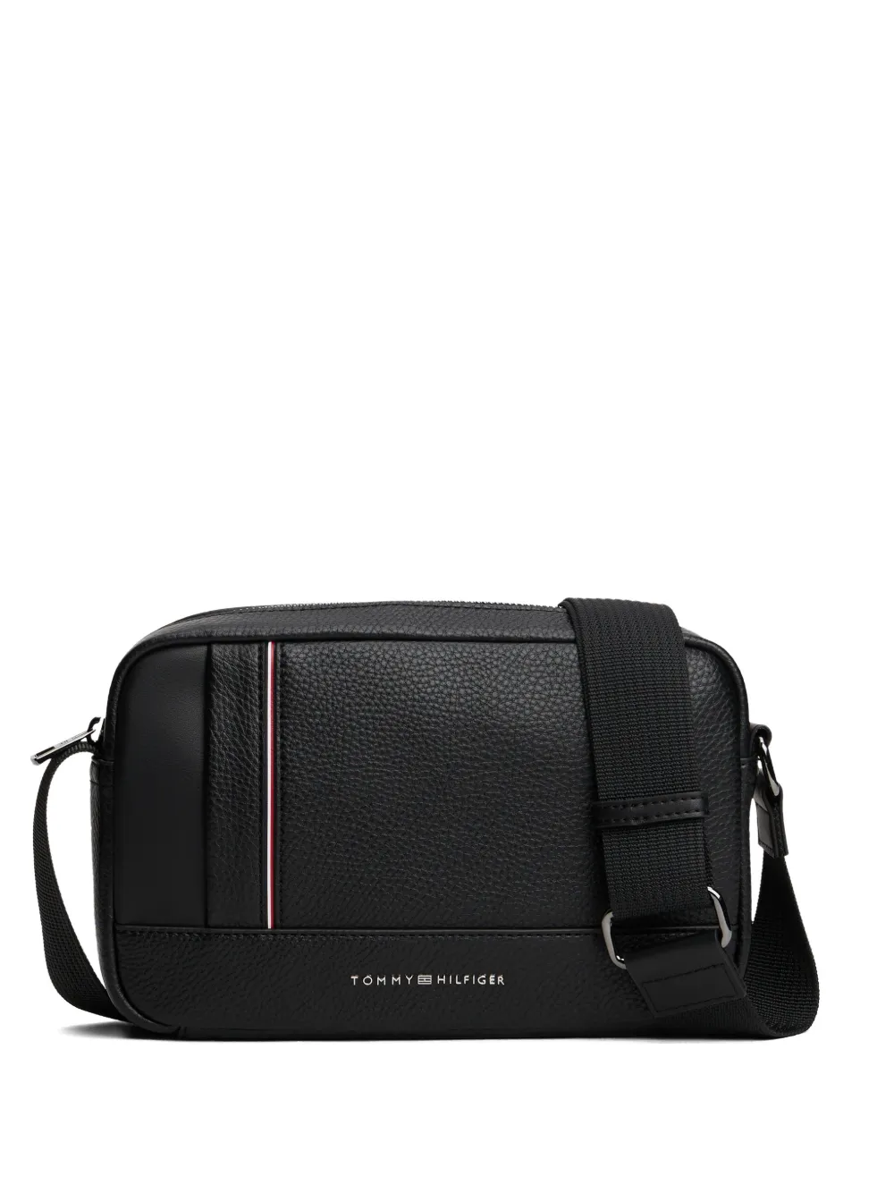 Tommy Hilfiger stripe-detail messenger bag | Black | Image 1