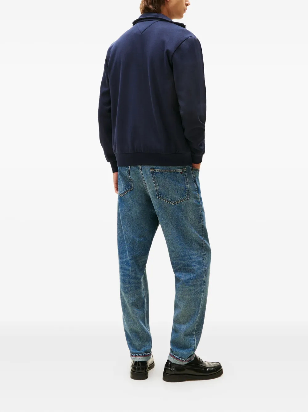 Tommy Hilfiger Stripe-detailed Sweatshirt In Blue