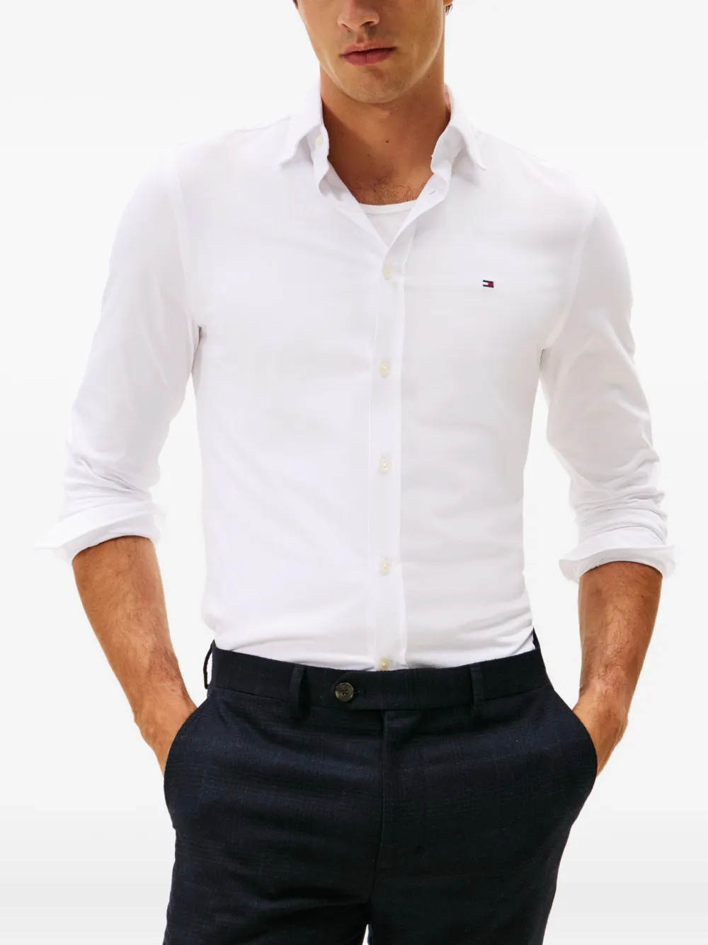 Tommy Hilfiger Overhemd met lange mouwen Wit