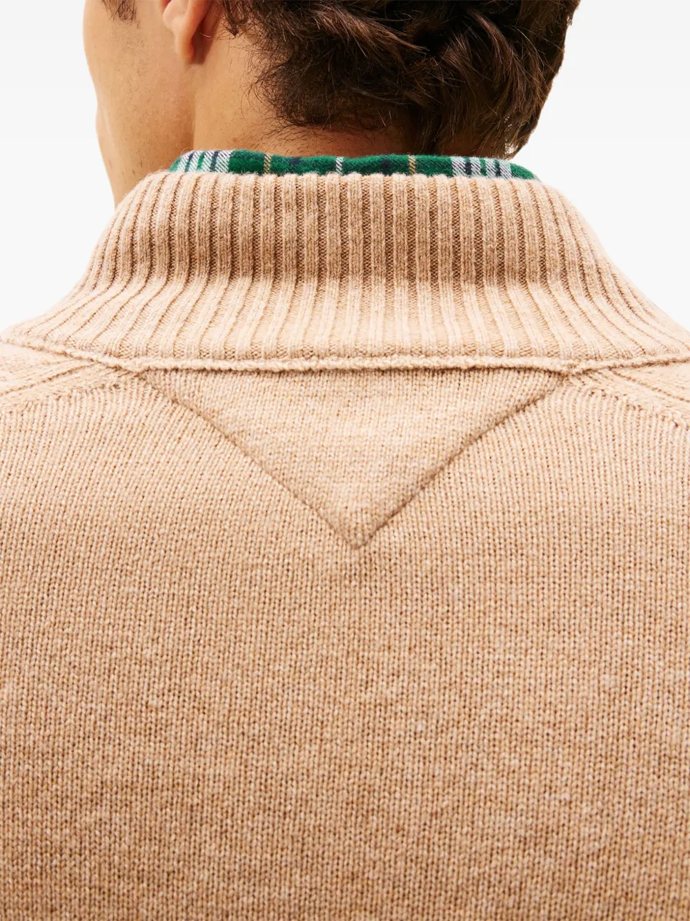Tommy Hilfiger Trui met ritshals Beige