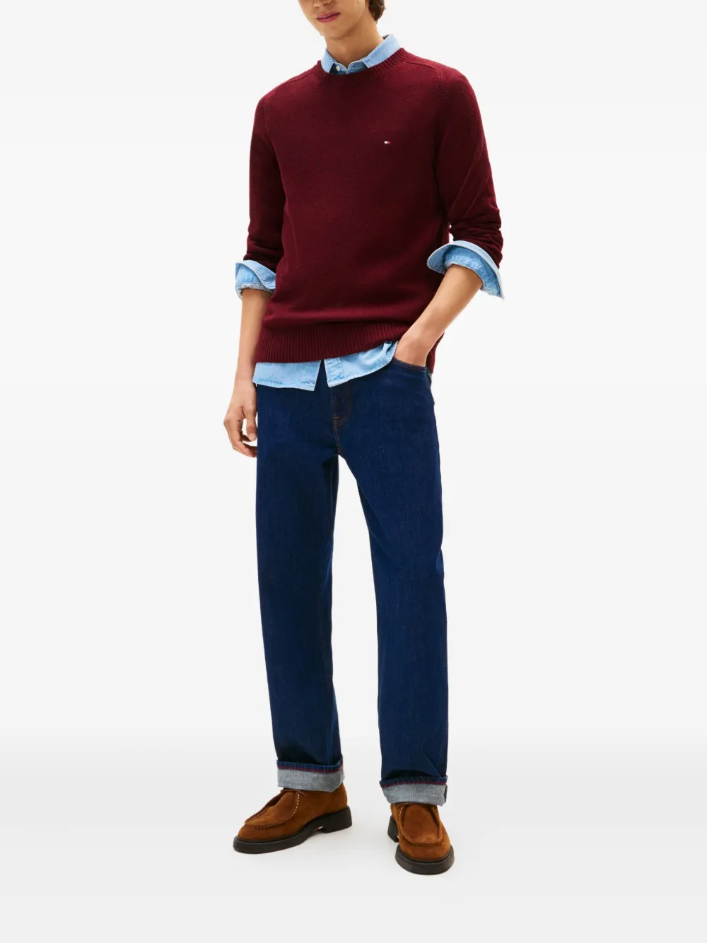 Tommy Hilfiger logo sweater - Rood