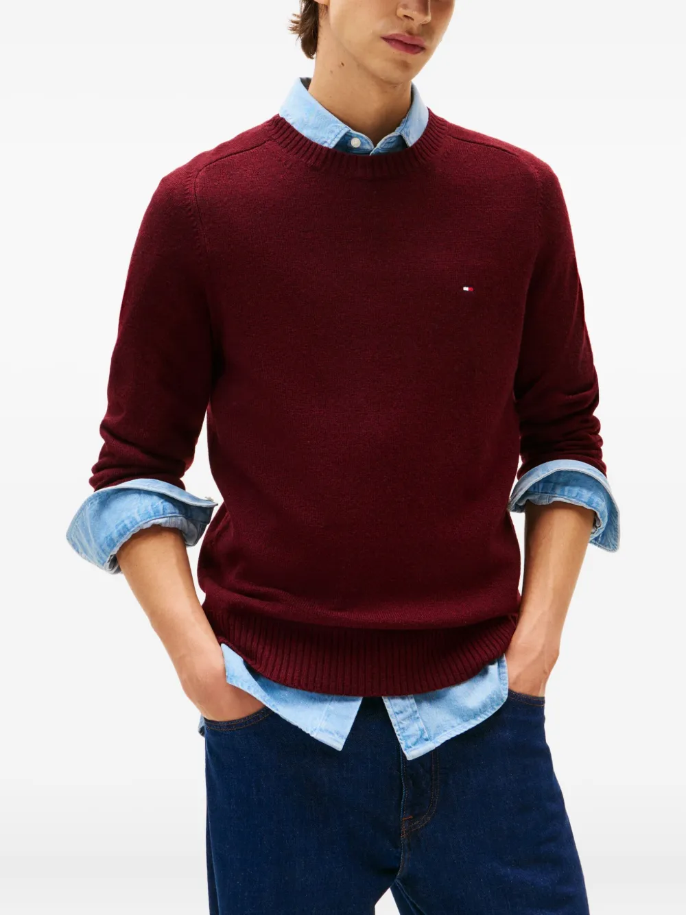 Tommy Hilfiger Sweater met logo Rood