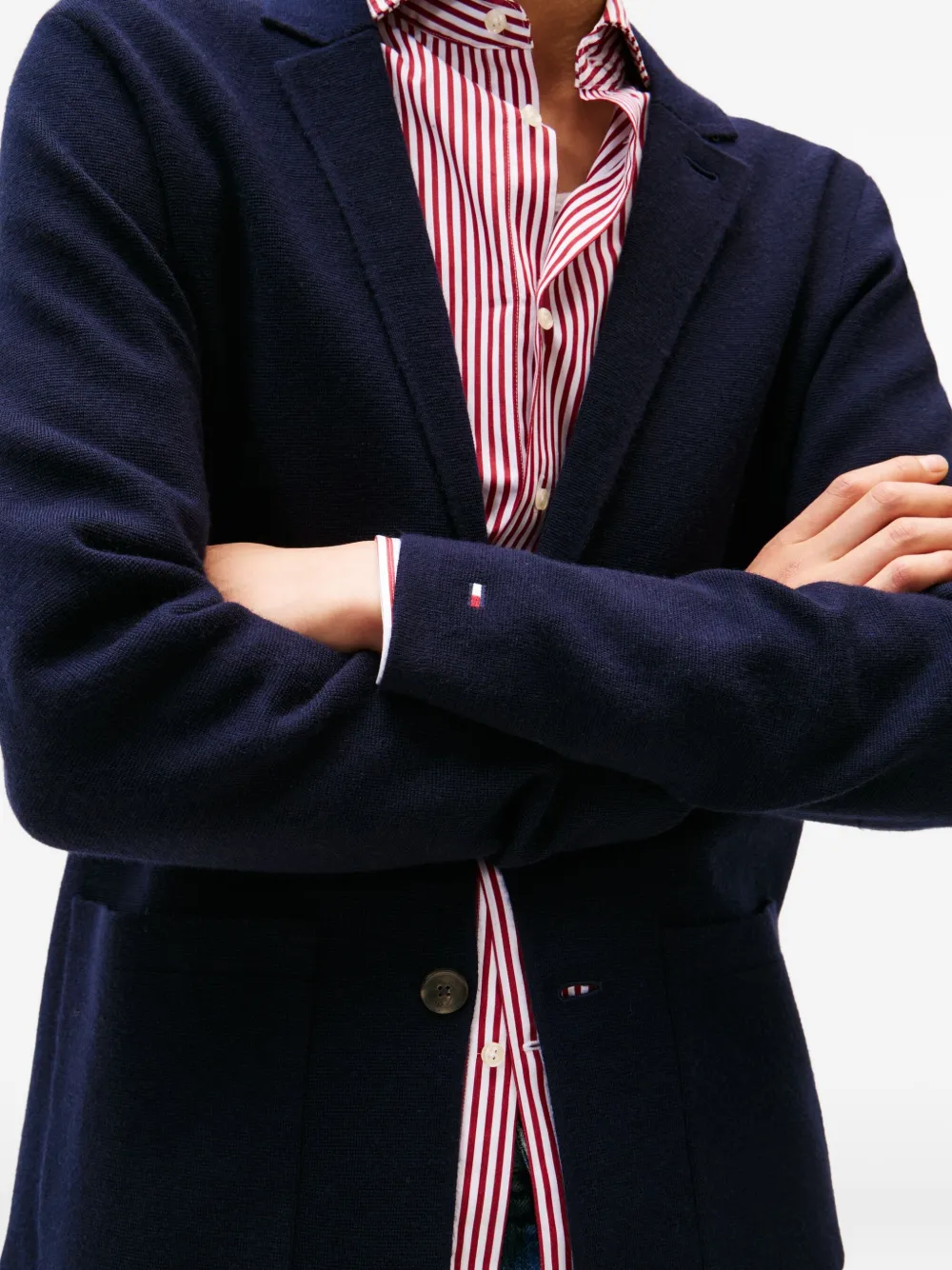 Tommy Hilfiger Smart Casual vest met opgestikte zakken Blauw