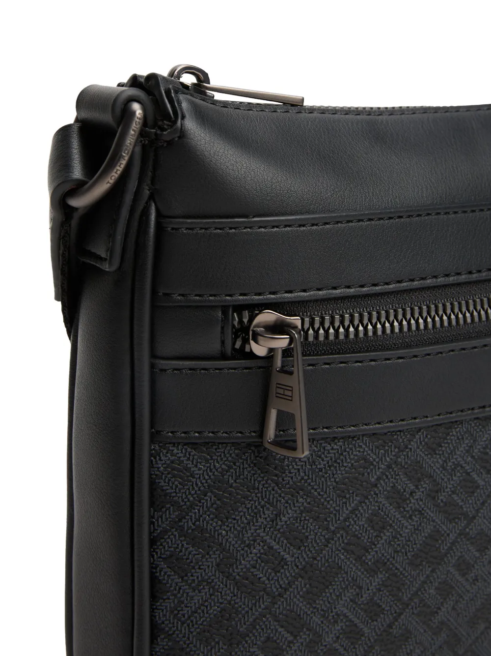 Tommy Hilfiger Schoudertas met monogram-print Zwart