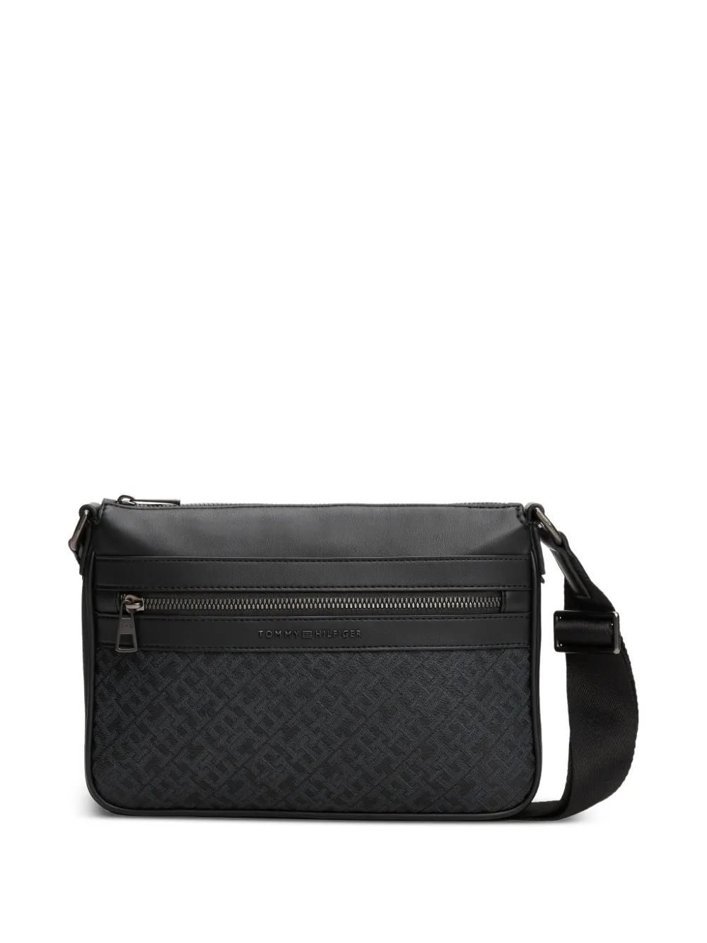 Tommy Hilfiger monogram-pattern shoulder bag | Black | Image 1