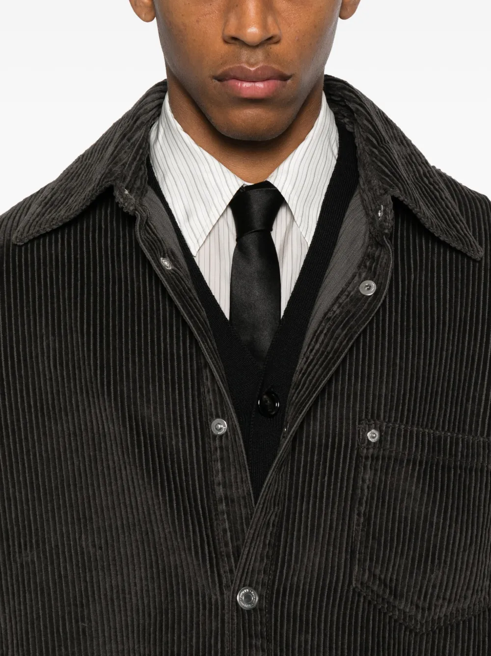 AMI Paris Overhemd met zijsplit Grijs