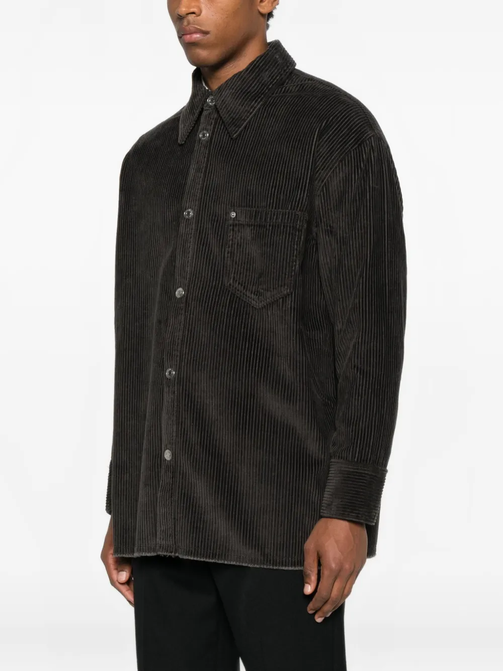 AMI Paris Overhemd met zijsplit Grijs