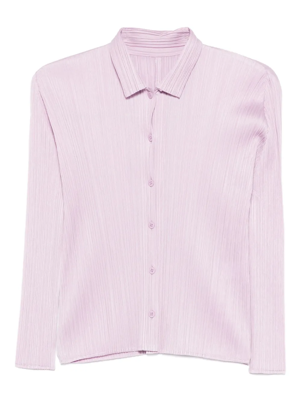 Issey Miyake Pleats Buttoned Shirt In Pink