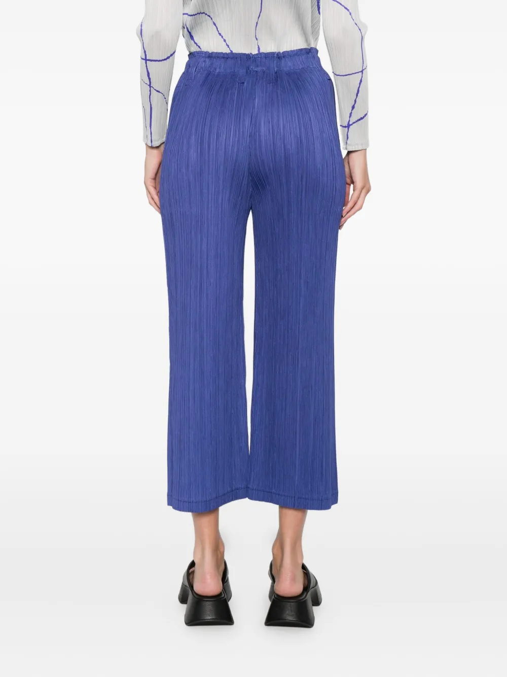 Issey Miyake Belt-loops Trousers In Blue