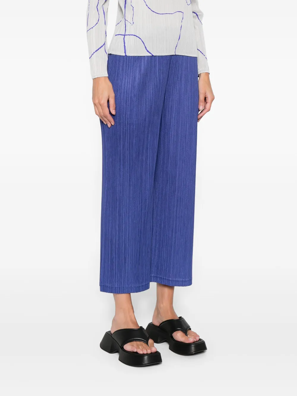 Issey Miyake Pause Graphic Blouse In White