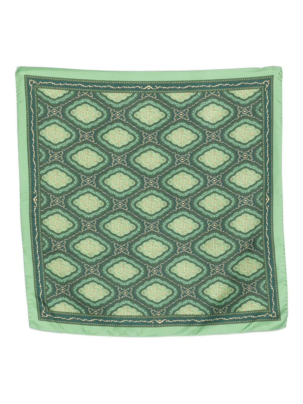 Drôle De Monsieur Le Foulard Médallion Patterned Scarf In Green