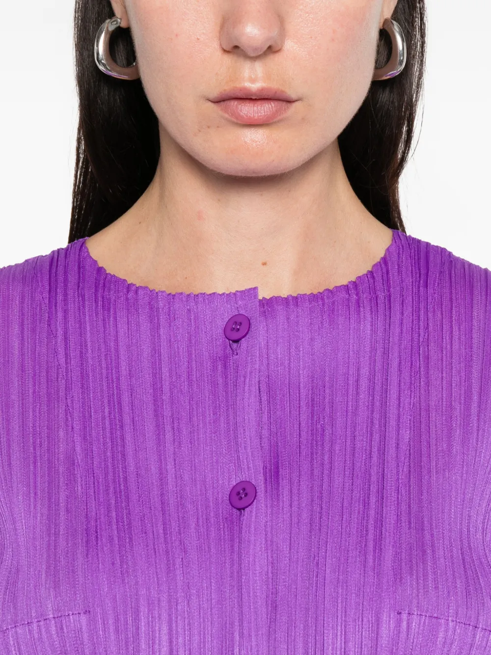 Issey Miyake Wollen vest Paars