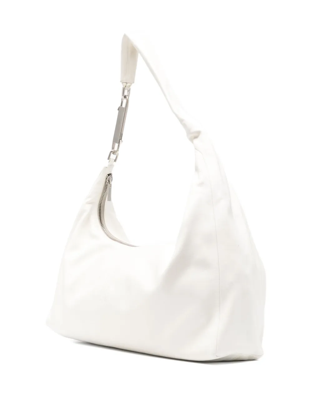 Rick Owens Cropped Gemini Shoulder Bag In White