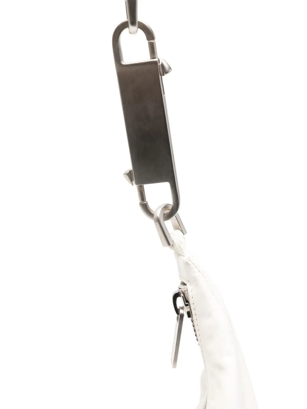 Rick Owens Cropped Gemini Shoulder Bag In White
