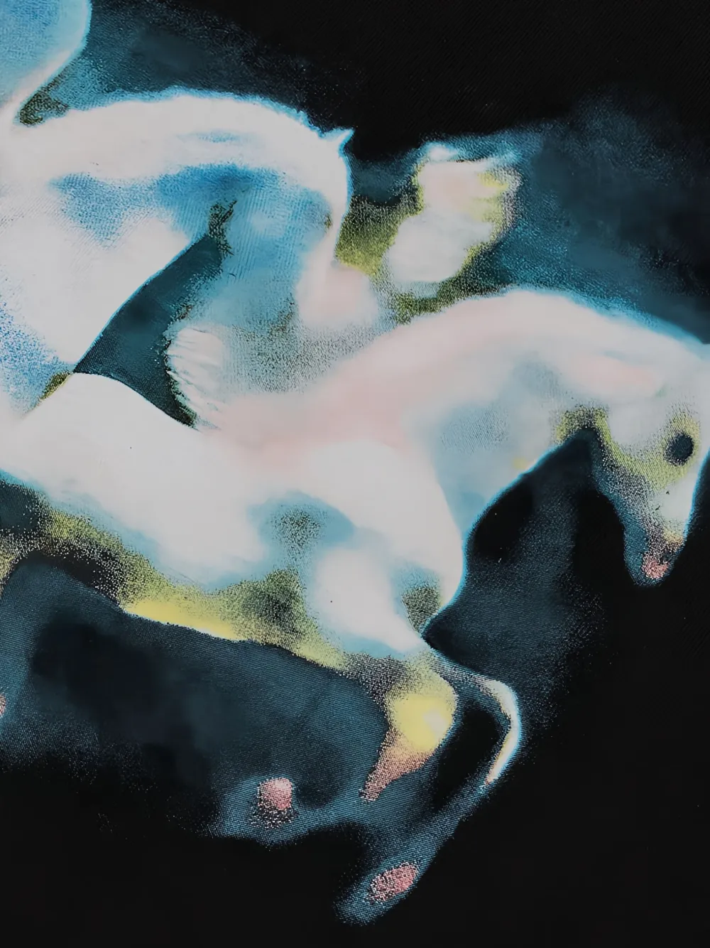 Misbhv Graphic Embroidered Horses Sweater In Black