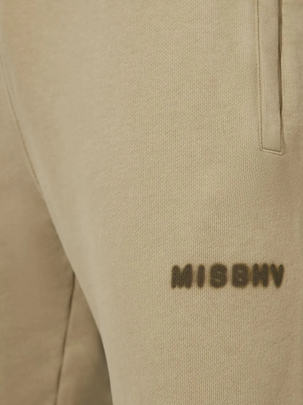 MISBHV Elastische joggingbroek met grafische print Beige