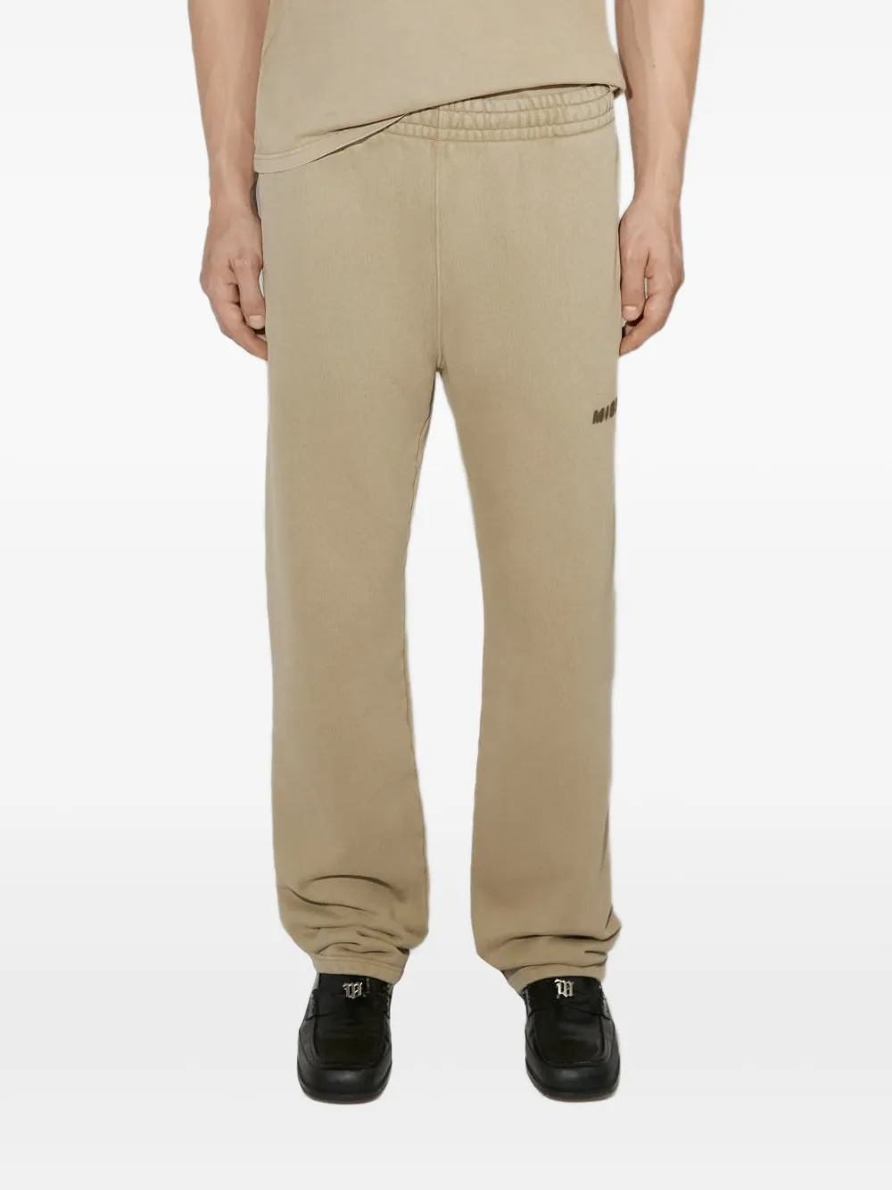 MISBHV Elastische joggingbroek met grafische print Beige