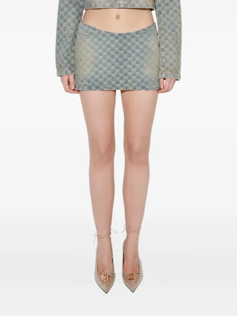 MISBHV monogram-pattern mini skirt