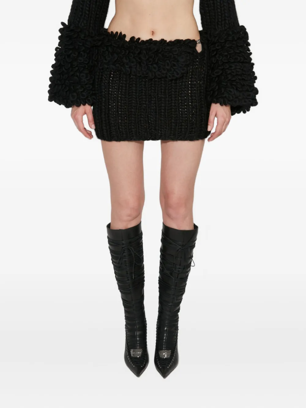 MISBHV minijupe en maille à logo en métal | noir | Image 1