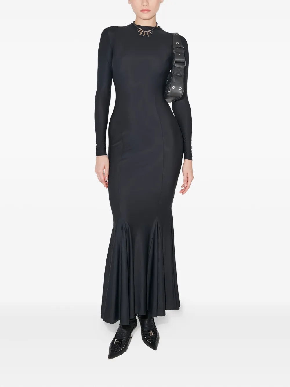 MISBHV Flared maxi-jurk - Zwart