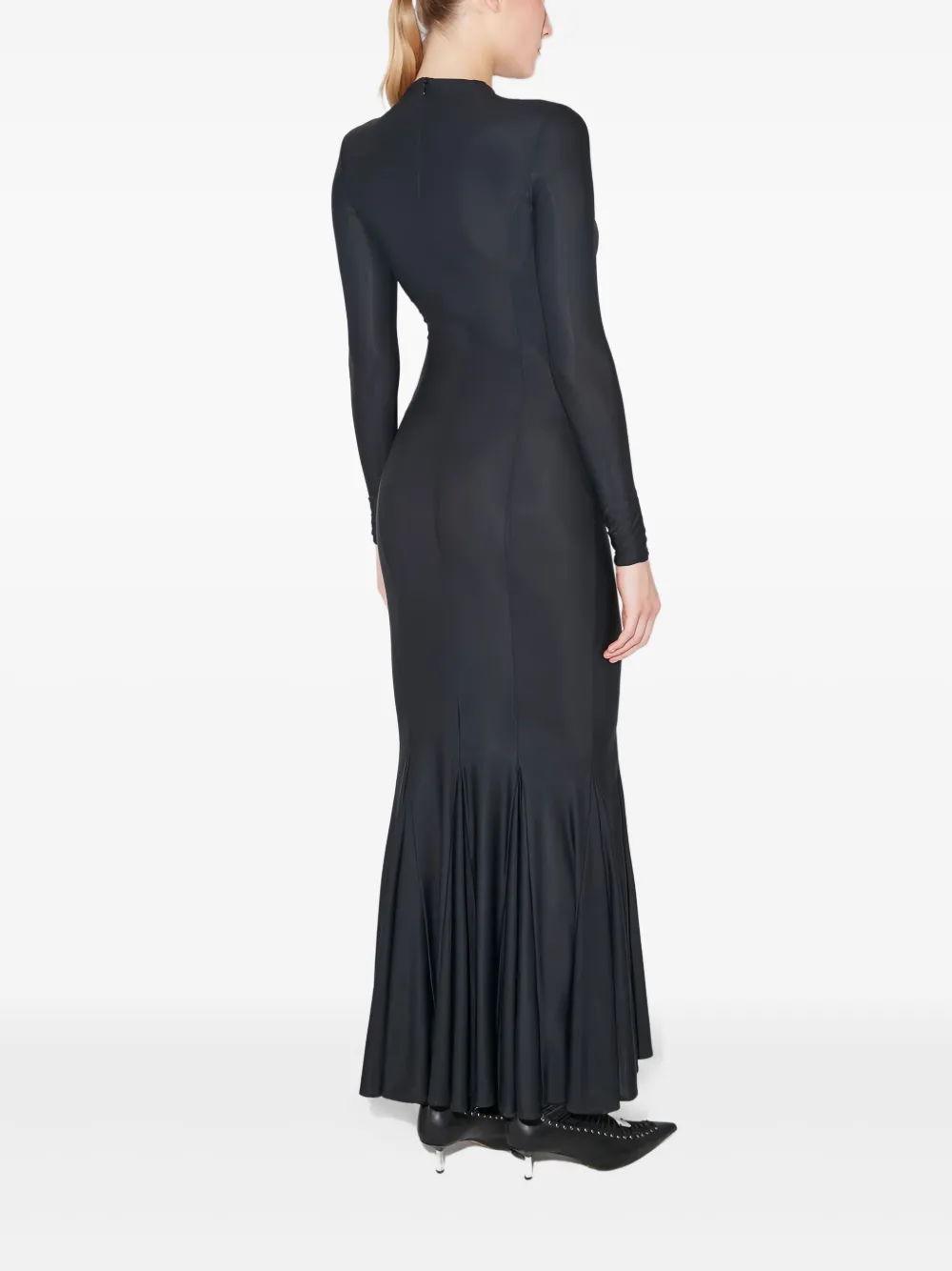 Misbhv Flared Goth Maxi Dress In Black