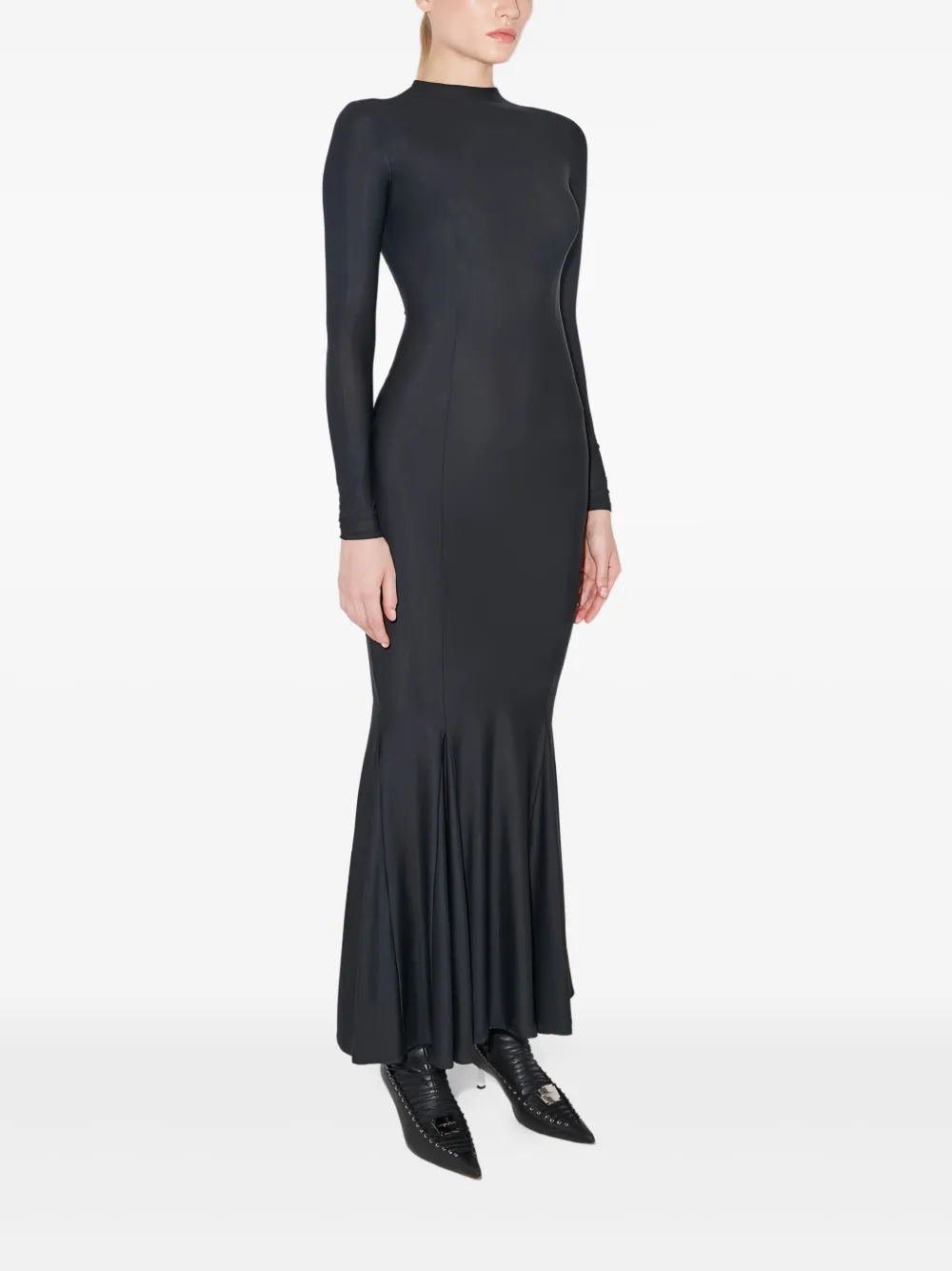 Misbhv Flared Goth Maxi Dress In Black