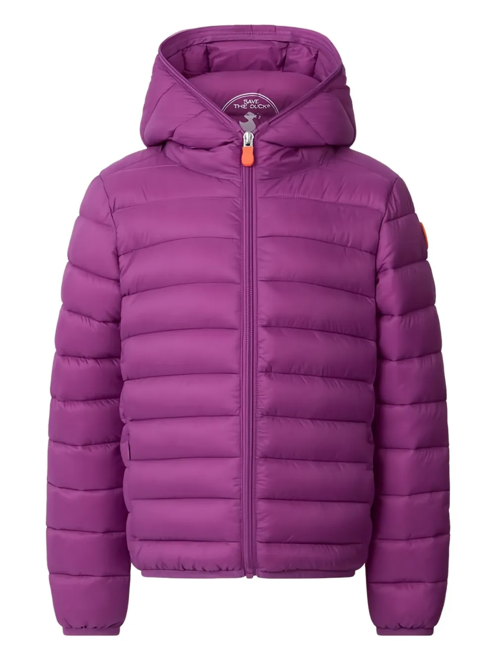 Save The Duck Kids Lily hooded puffer jacket | Purple | Image 1
