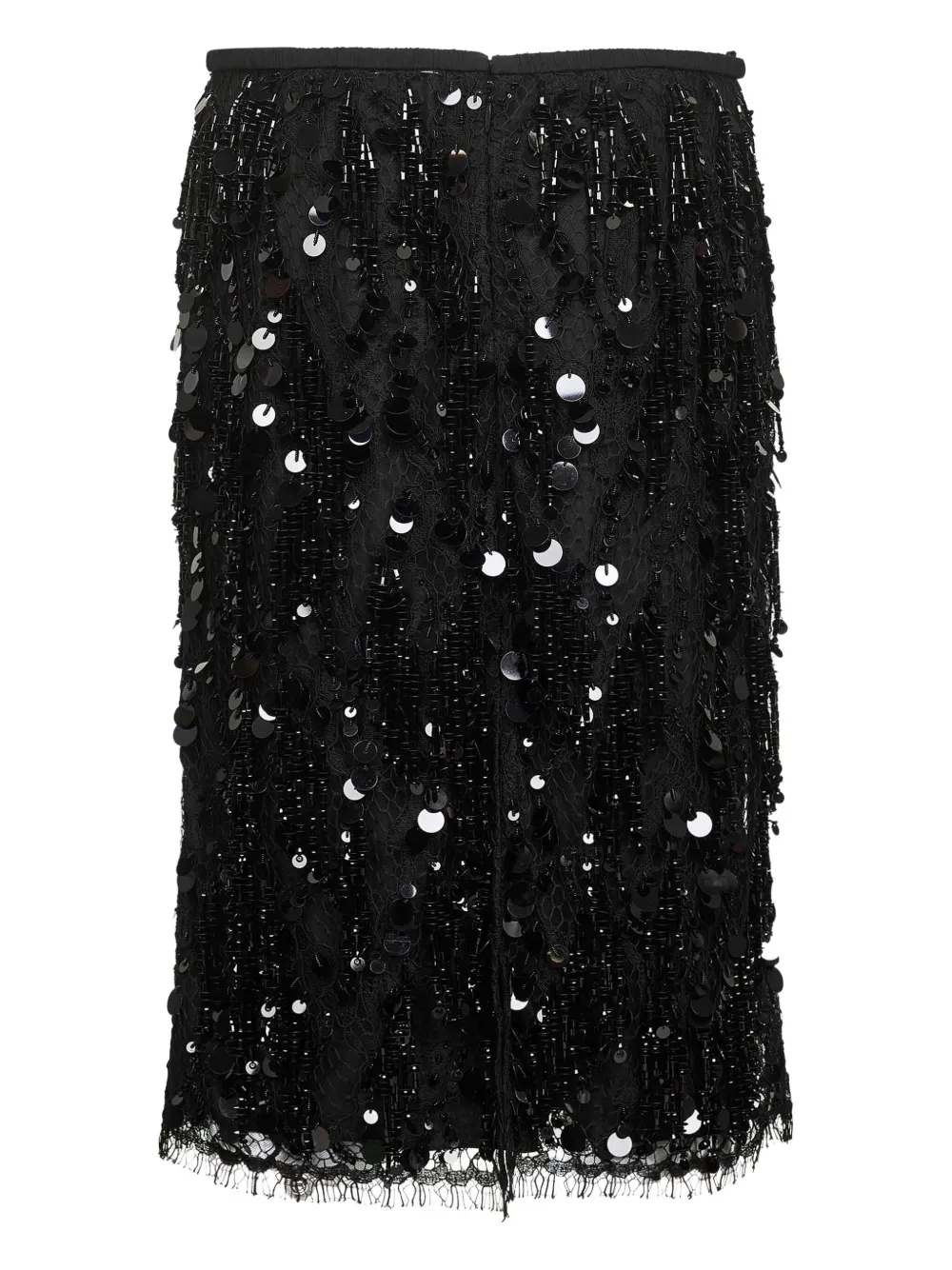 Gucci Midi-rok met pailletten en gesp - Zwart