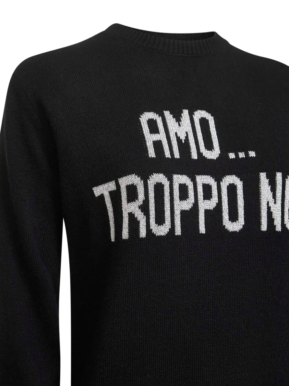 MC2 Saint Barth Trui met geborduurd jacquard Zwart