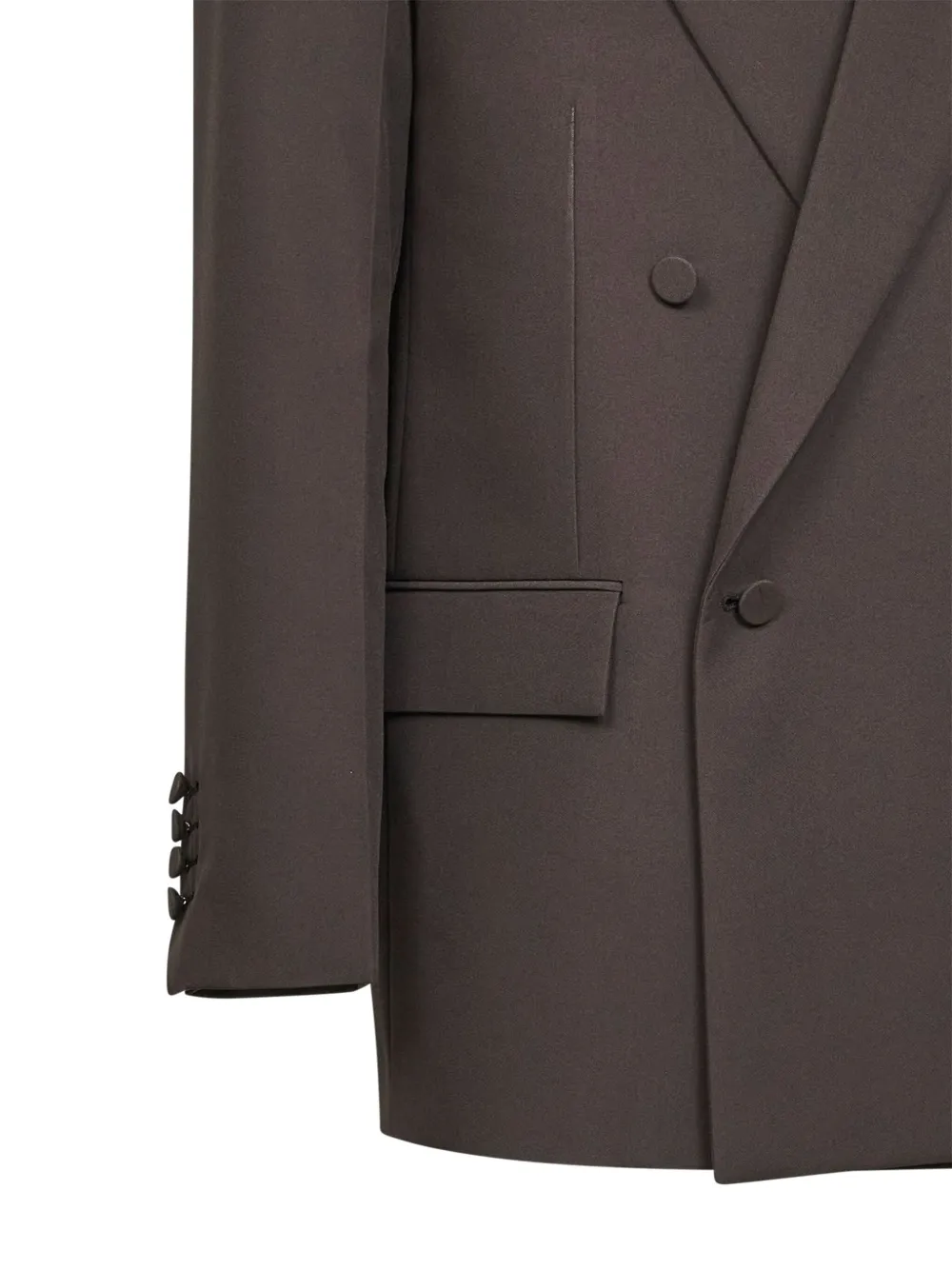 Gucci Blazer met dubbele rij knopen en puntige revers Bruin