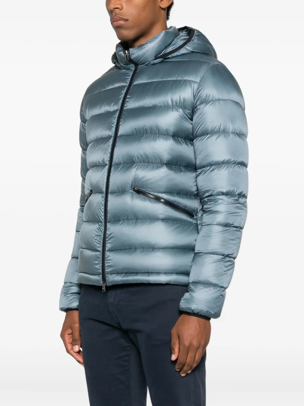 Herno Gewatteerd jack met rits Blauw