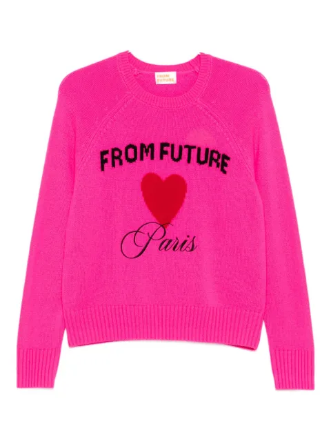 FROM FUTURE heart-motif sweater