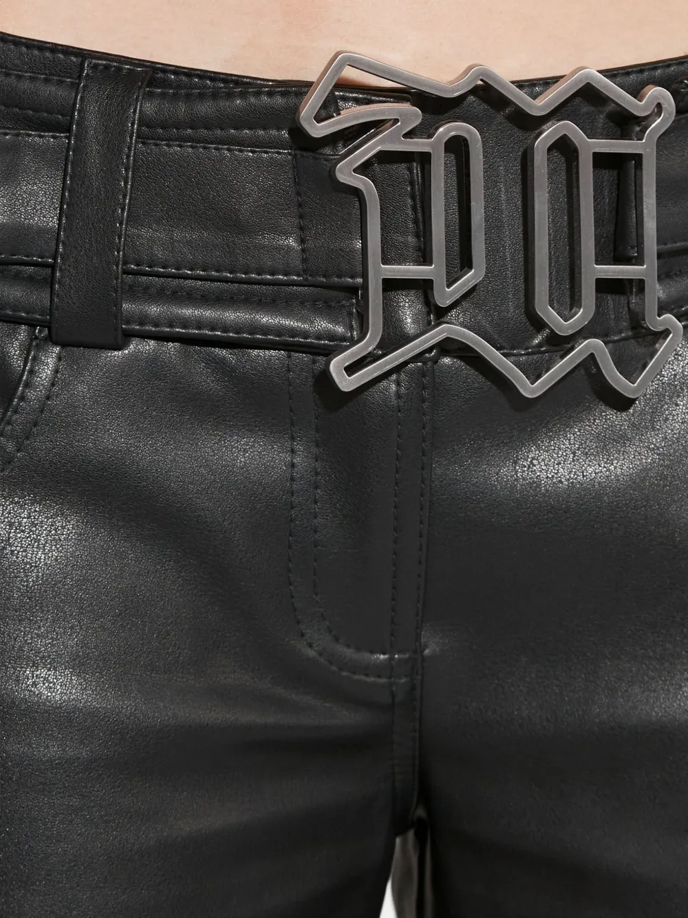 MISBHV Broek met logo gesp Zwart