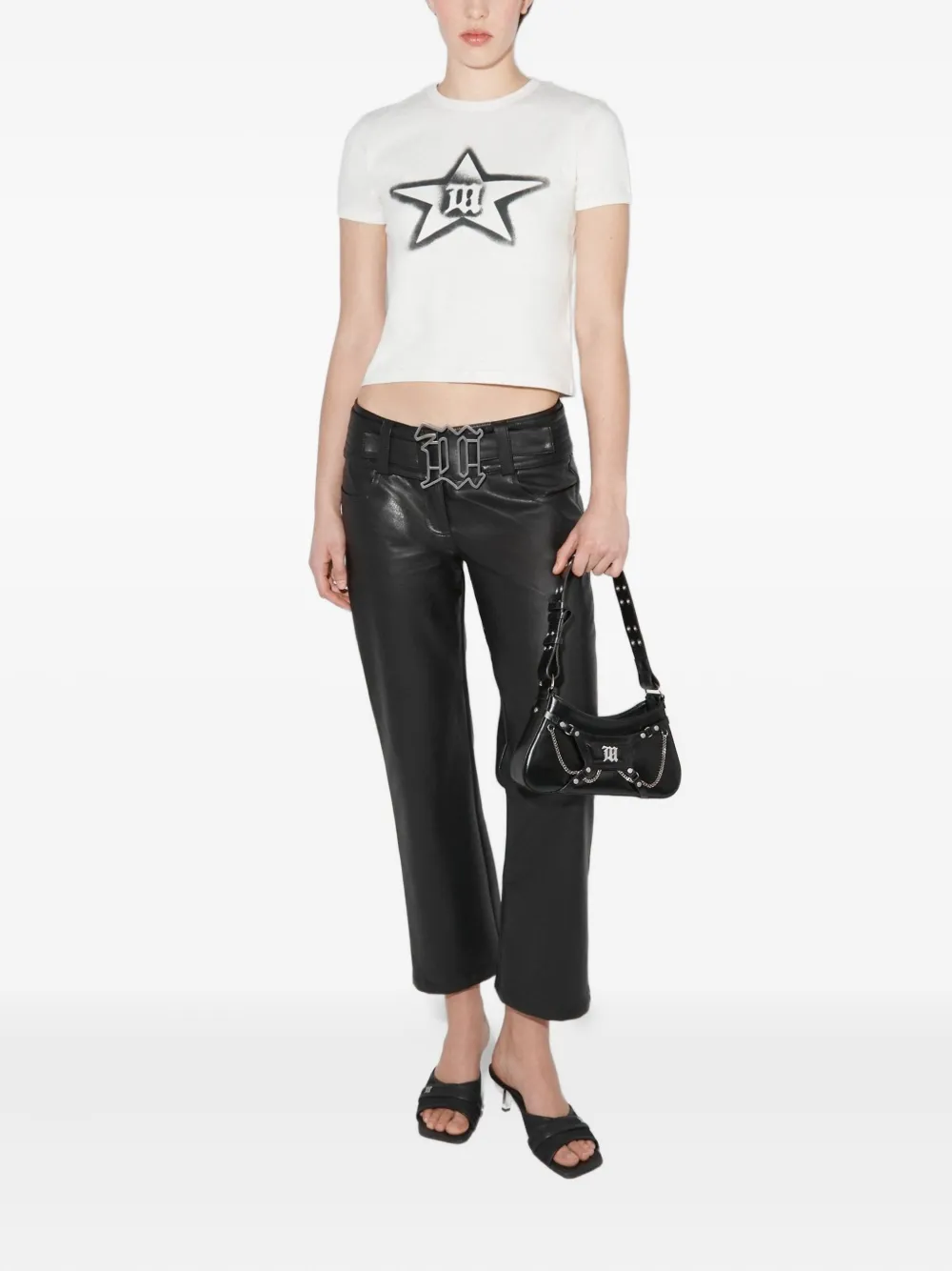 MISBHV Broek met logo gesp - Zwart