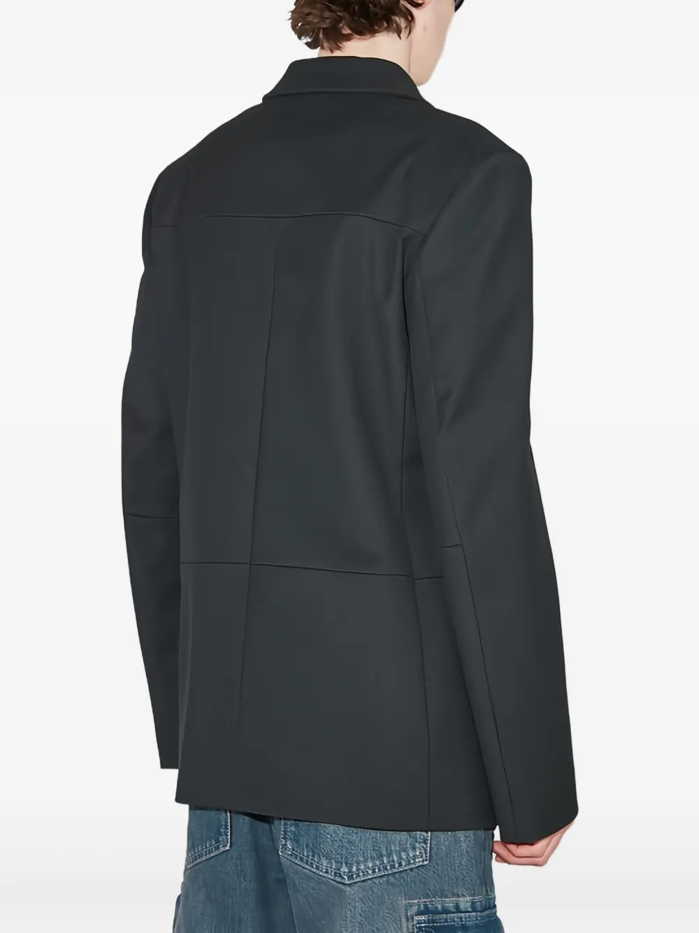 MISBHV Davide blazer met enkele rij knopen Zwart