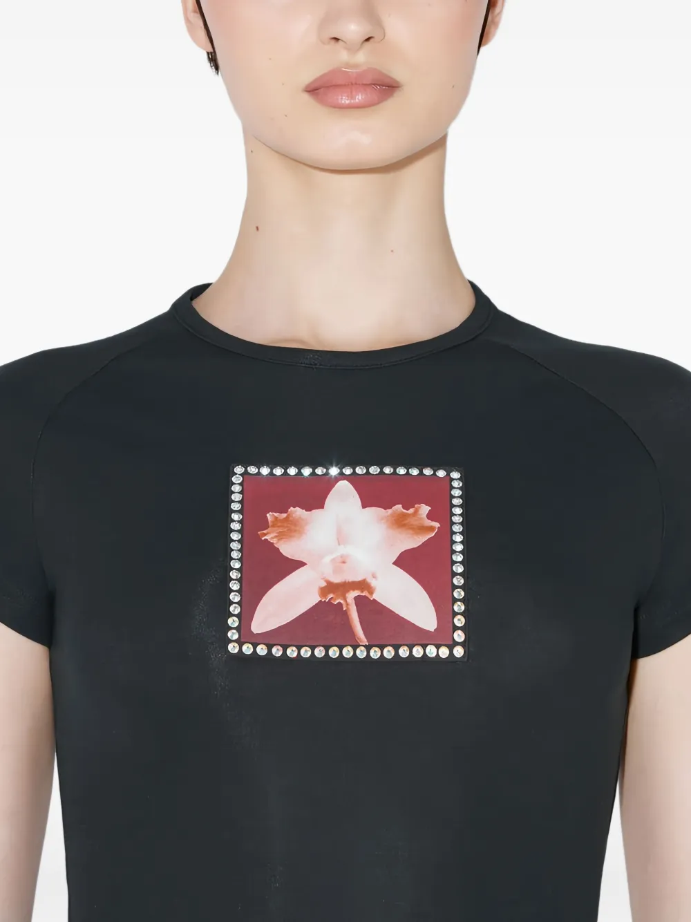 Misbhv X Robert Mapplethorpe Foundation Orchid-print T-shirt In Black