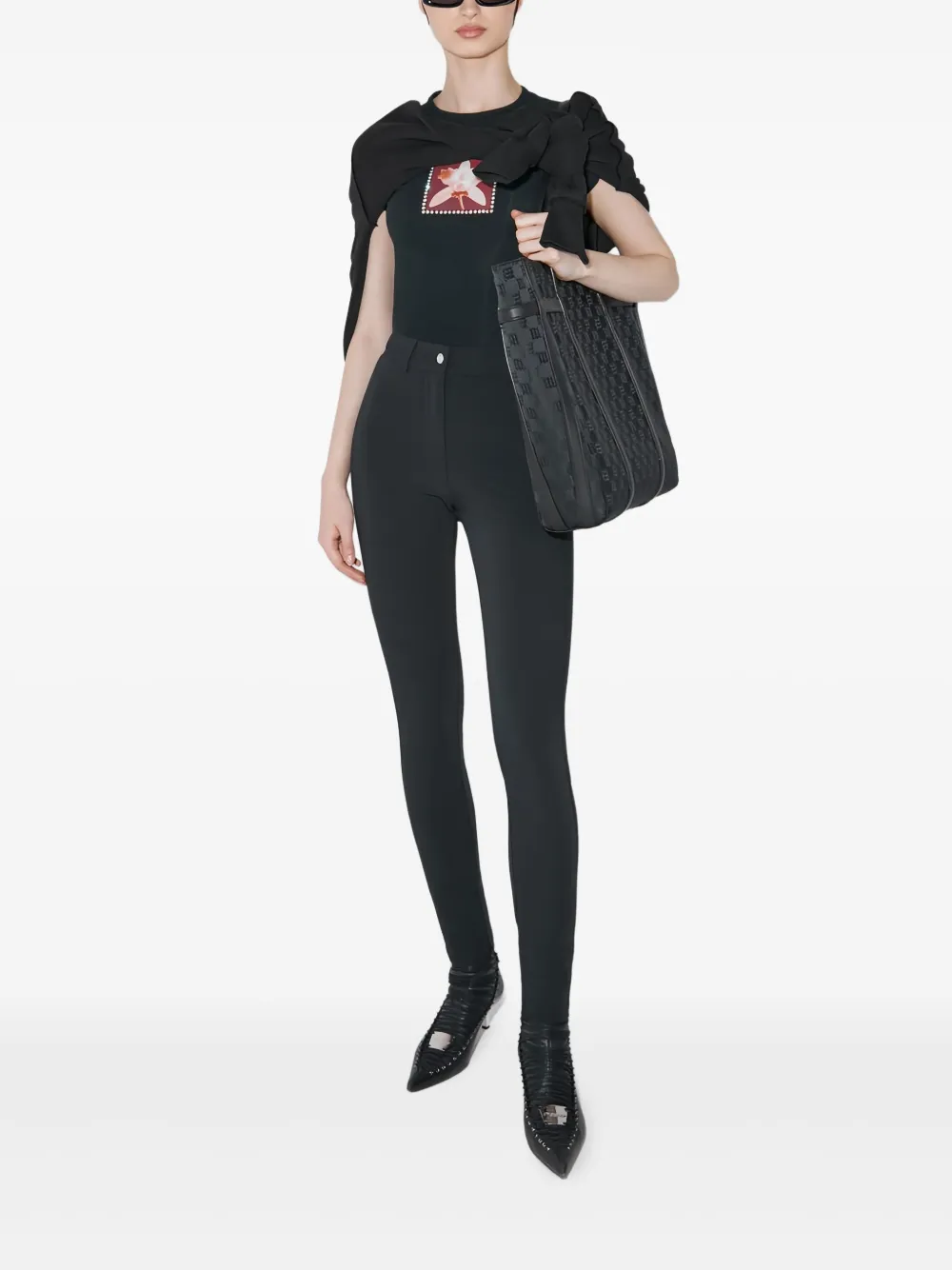 Misbhv X Robert Mapplethorpe Foundation Orchid-print T-shirt In Black