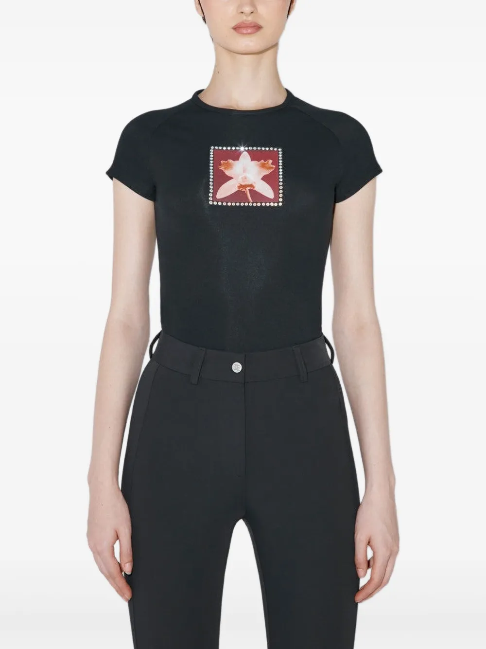 Misbhv X Robert Mapplethorpe Foundation Orchid-print T-shirt In Black
