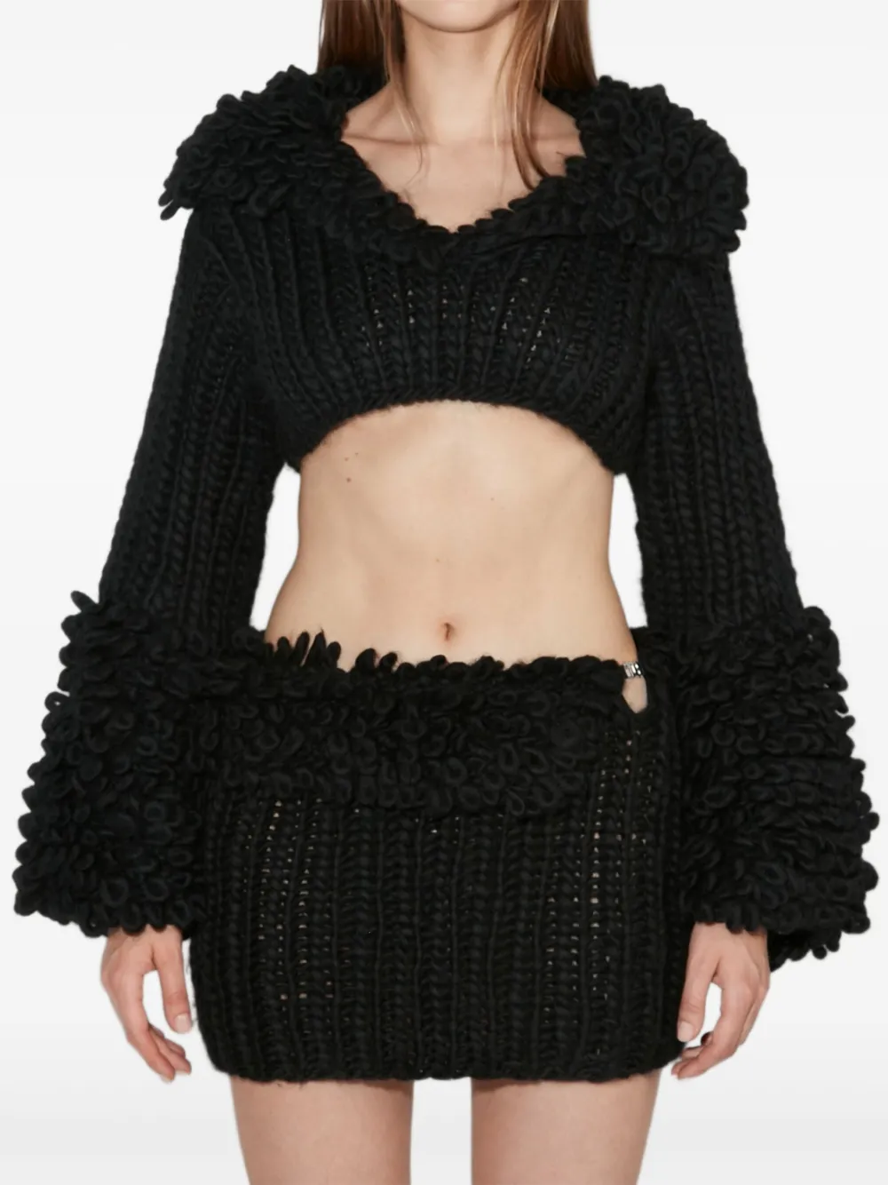 MISBHV ruffled knitted sweater | Black | Image 1